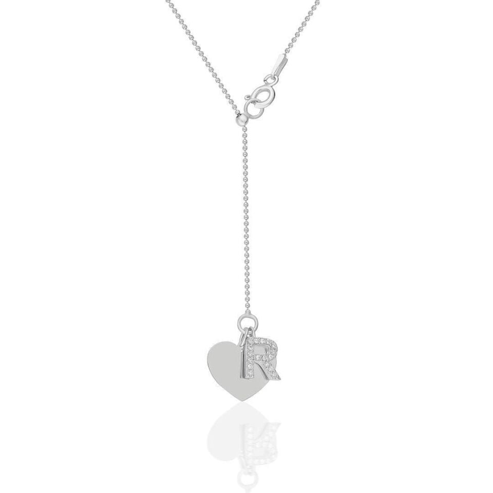 harf kalp harf kolye top zincirli