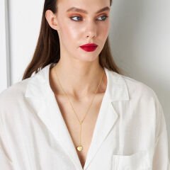 harf kalp harf kolye top zincirli