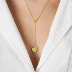 harf kalp harf kolye top zincirli