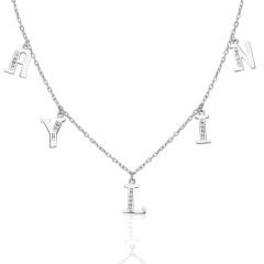 harf-yarım taş kolye-isim kolye