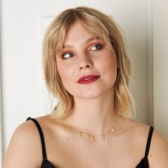 harf-yarım taş kolye-isim kolye