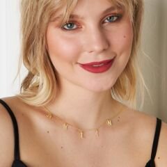 harf-yarım taş kolye-isim kolye