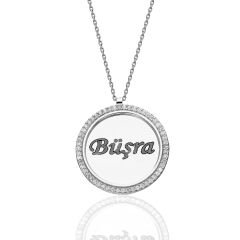 Taş plakalı isimli harfli kolye