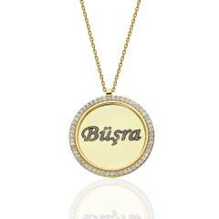 Taş plakalı isimli harfli kolye