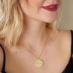 Taş plakalı isimli harfli kolye