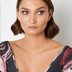 harfli ince zincirli isim kolyesi