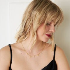 harfli gerdanlık zirkon taşlı isim kolyesi