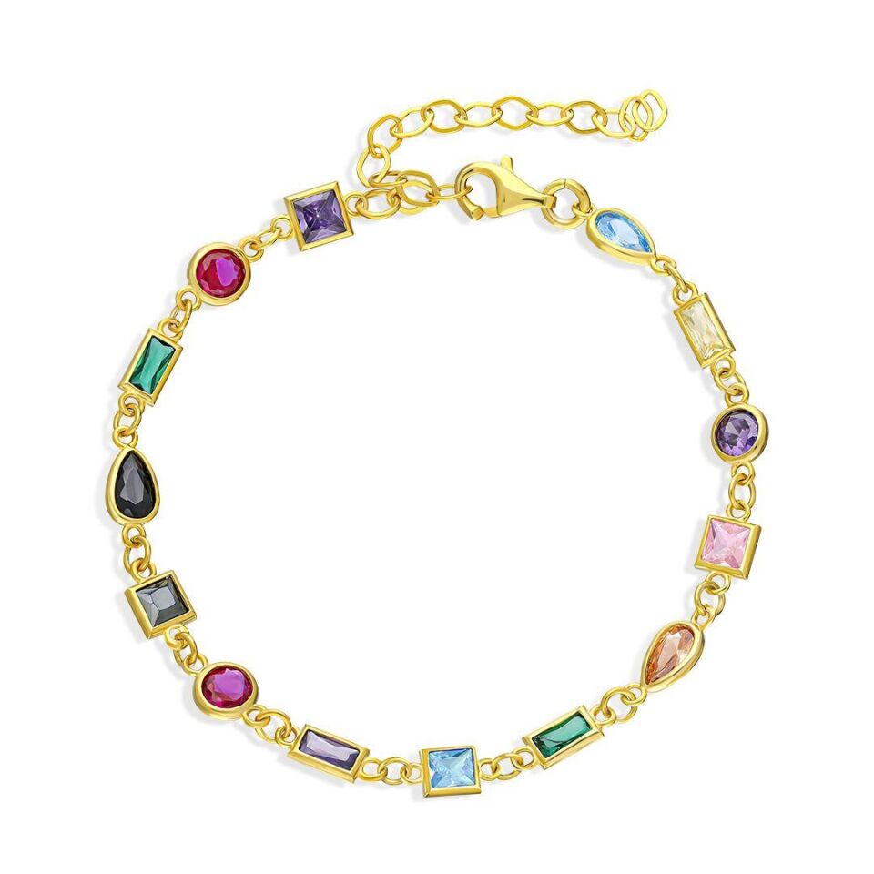 doğal taş gökkuşağı bileziği