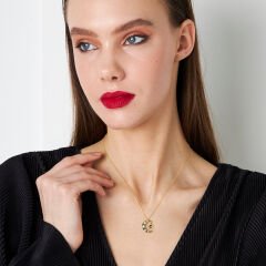 İsimli  ay ve yıldız kolyesi