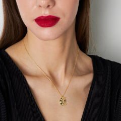 İsimli  ay ve yıldız kolyesi