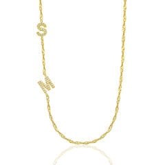 Singapur zincir çift harfli kolye