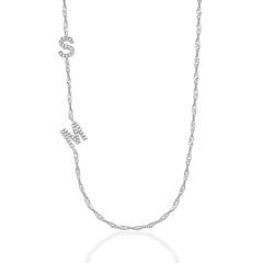 Singapur zincir çift harfli kolye