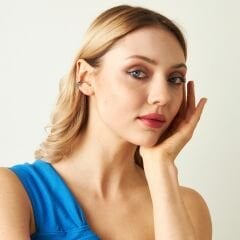 damla taşlı kıkırdak küpeler