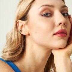 damla taşlı kıkırdak küpeler