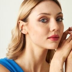 damla taşlı kıkırdak küpeler