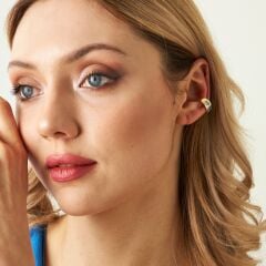 renkli taşlı kıkırdak küpeler