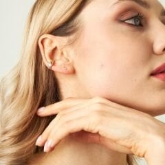 zirkon taşlı kıkırdak küpeler