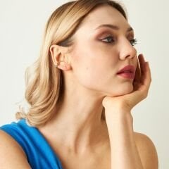 zirkon taşlı kıkırdak küpeler