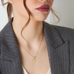 nazar boncuğuyla dolu yıldız kolyesi