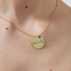 nazar boncuğu plaka isimli kolye seti