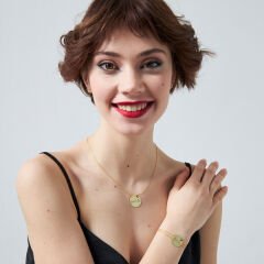 nazar boncuğu plaka isimli kolye seti