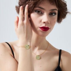 nazar boncuğu plaka isimli kolye seti