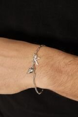 manyetik kalp harfli çift bilekliği