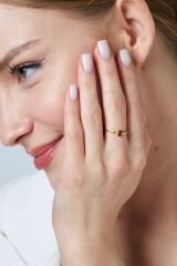 renkli tektaşlı baget yüzük