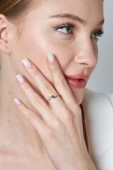 renkli taşlı baget yüzük 1