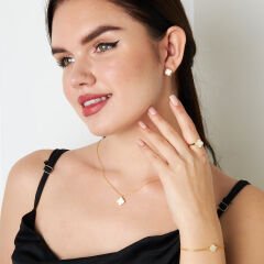 beyaz taşlarla kaplı yonca