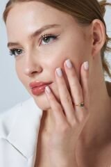 renkli taşlarla baget ve damla yüzük