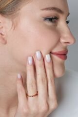 kırmızı taşlı baget yüzük