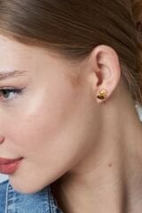 renkli taşlı damla küpeler