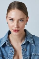 demirli mavi halka küpeler