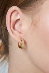 kancalı beyaz halka küpeler