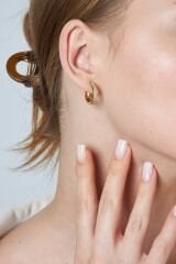 kancalı beyaz halka küpeler