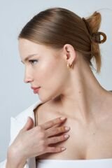 kancalı beyaz halka küpeler