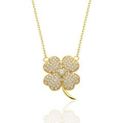 tektaş taşlı yonca kolye