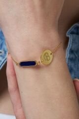 renkli tabak harfli bileklik