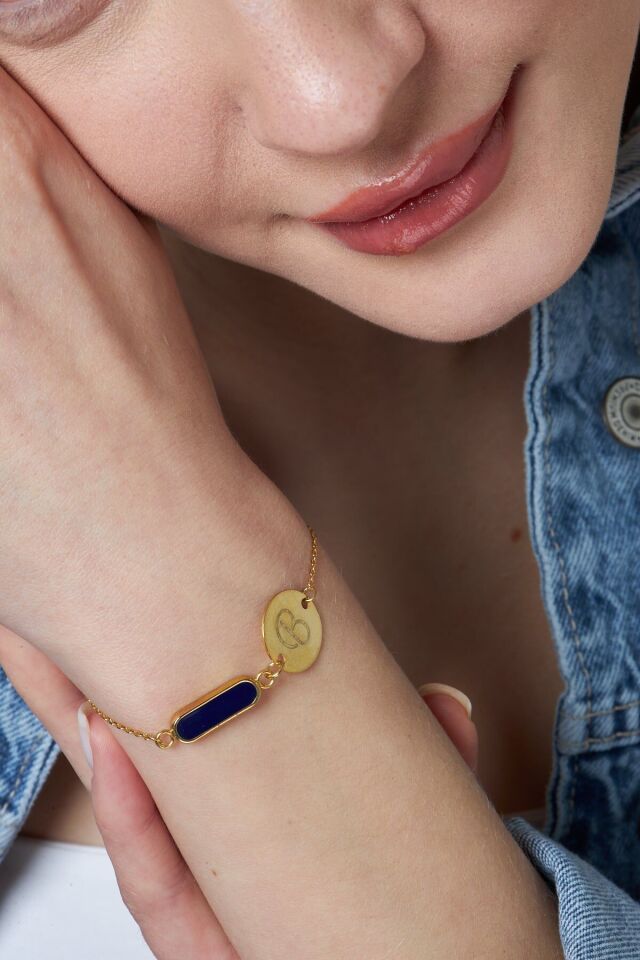 renkli tabak harfli bileklik