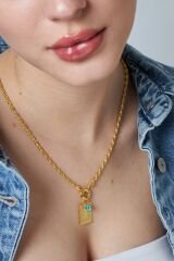 halat zincir harf kolye