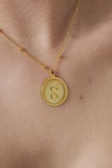 top zincir madalyon harf kolye