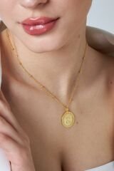 top zincir madalyon harf kolye