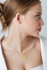 top zincir madalyon harf kolye