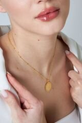 top zincir madalyon harf kolye