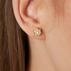 incili çiçek küpeler 1