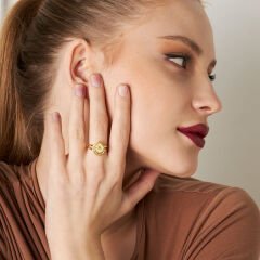 klasik damla tuğra yüzük