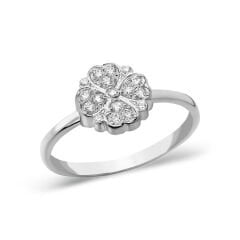 kalpli çiçek model yüzük