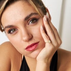 kalpli çiçek model yüzük