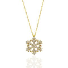 klasik kar tanesi kolyesi